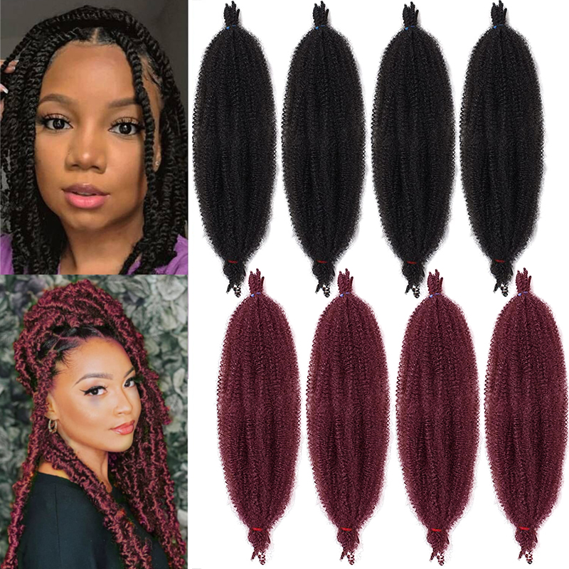 Pure Beauty Hair & Makeup - Afro Spring Twist Crochet Hair Pre-Separated