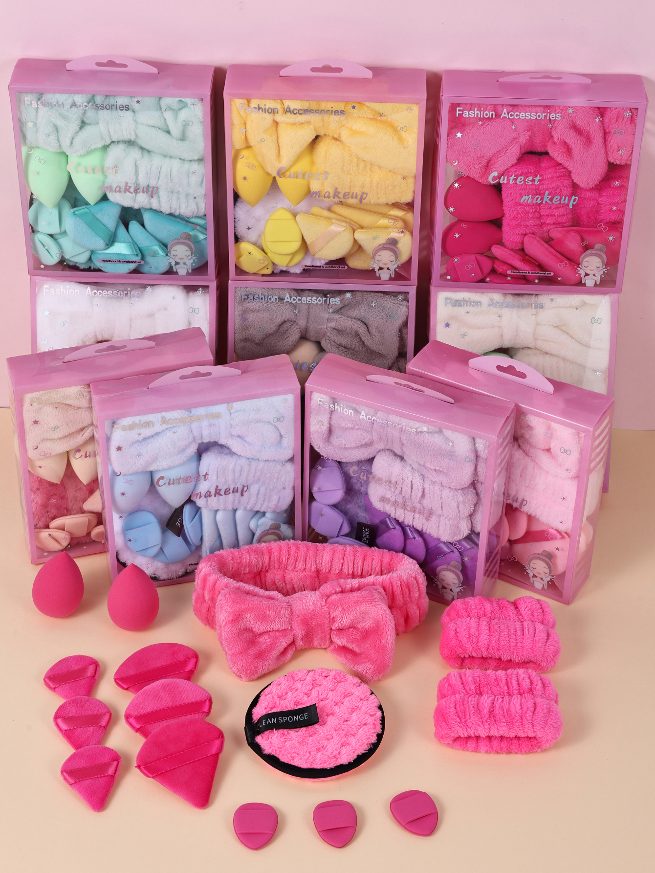 Beauty Makeup Gift Sets - 15pcs Women Wash Face Spa Hair