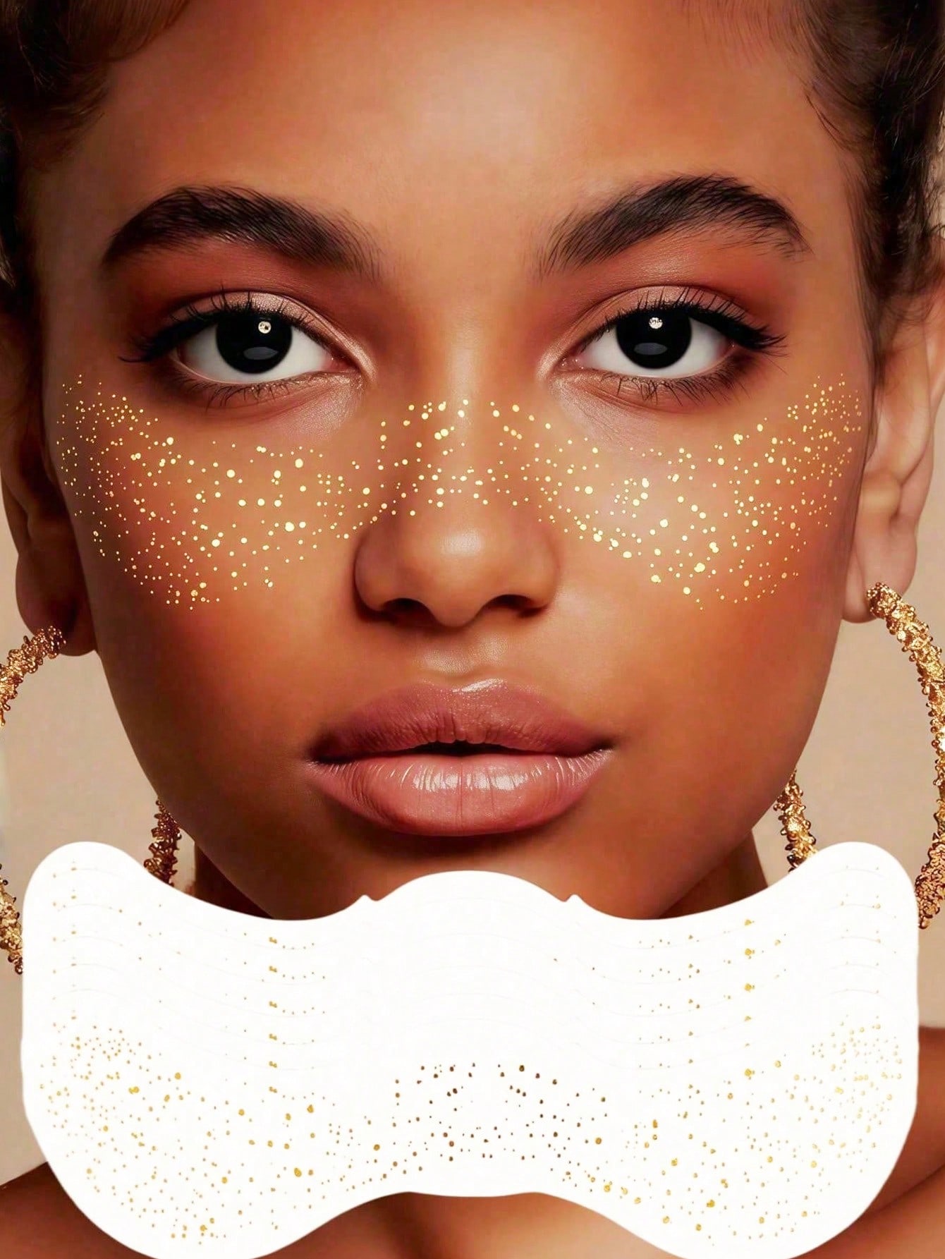 Beauty Glazed Makeup - 6 Sheets Waterproof Gold Glitter Freckle