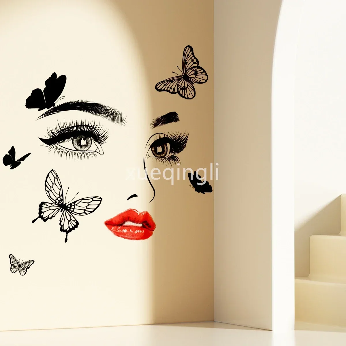 Beauty And Makeup Studio - Beauty Female Face Wall Sticker Decal