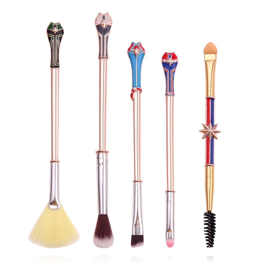 Beauty Makeup Gift Sets - 5pcs/set Avengers Captain Makeup Brush Cosplay