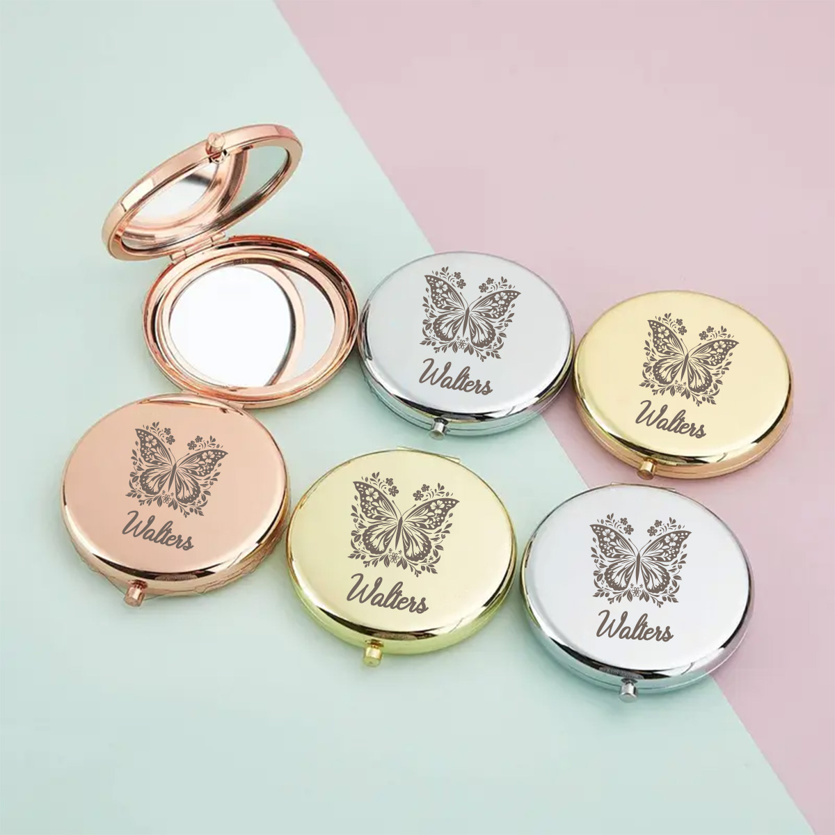 Beauty Of Makeup - 1pc Creative Beautiful butterfly Customized Name