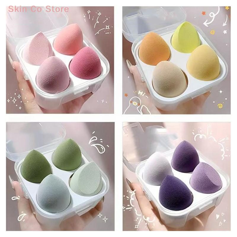 Beauty Makeup Egg - [CO]4Pcs Foundation Sponges Powder Puffs Makeup