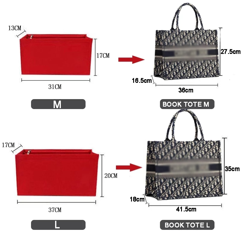 Felt Cloth Insert Bag Fits BOO - Ysl Beauty Makeup Bag reseña y precio