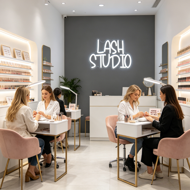 Lash Studio Neon Sign LED Vani - Beauty And Makeup Studio reseña y precio