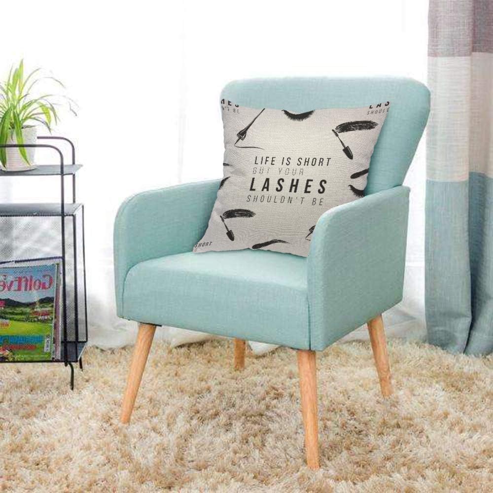 Funny Eyelash Quote Pillow Cov - Beauty Makeup Quotes Short reseña y precio