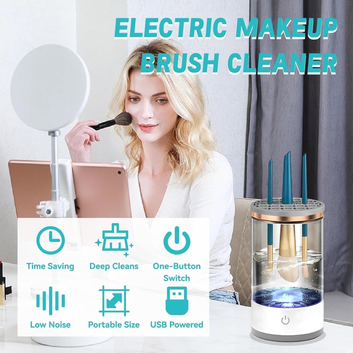 Electric Makeup Brush Cleaner  - Beauty Home Makeup reseña y precio