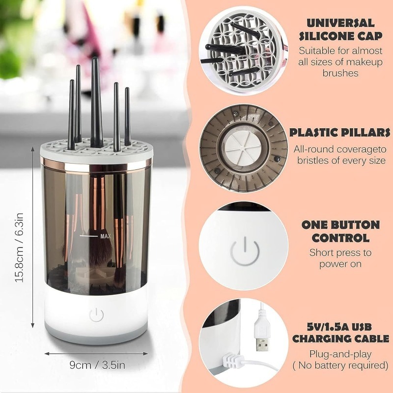 Electric Makeup Brush Cleaner  - Beauty Home Makeup reseña y precio