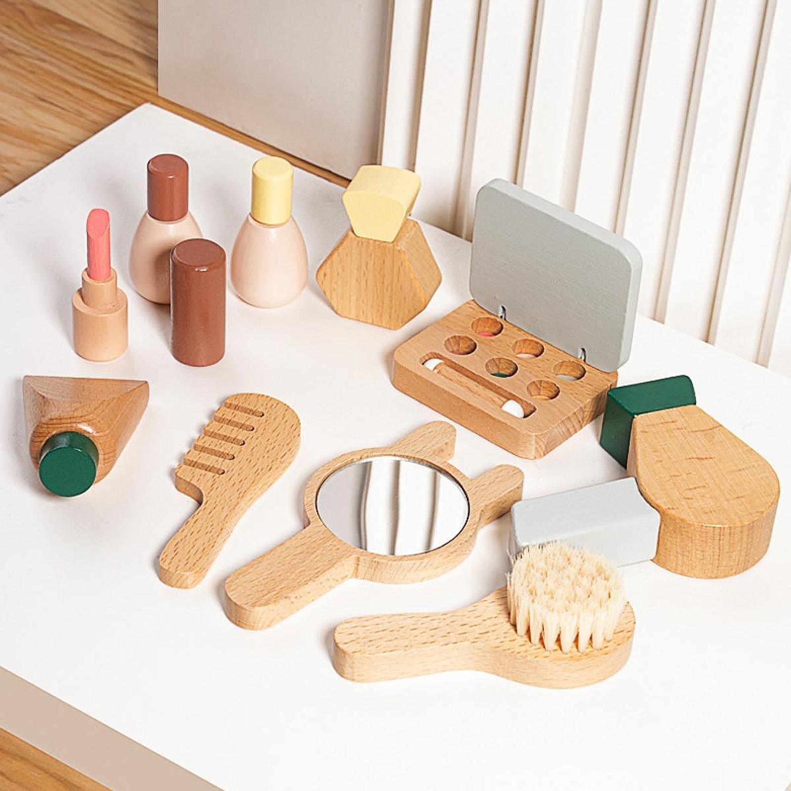 Wooden Makeup Toy Set for Kids - Beauty Makeup Gift Sets reseña y precio