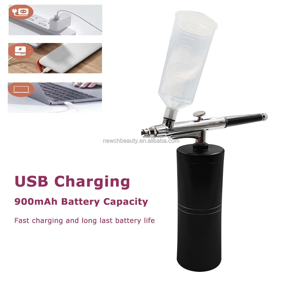 Cordless Airbrush Kit with Com - Beauty Queen Makeup reseña y precio