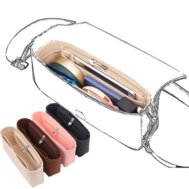 1PC Felt Insert Bag Organizer, - Ysl Beauty Makeup Bag reseña y precio