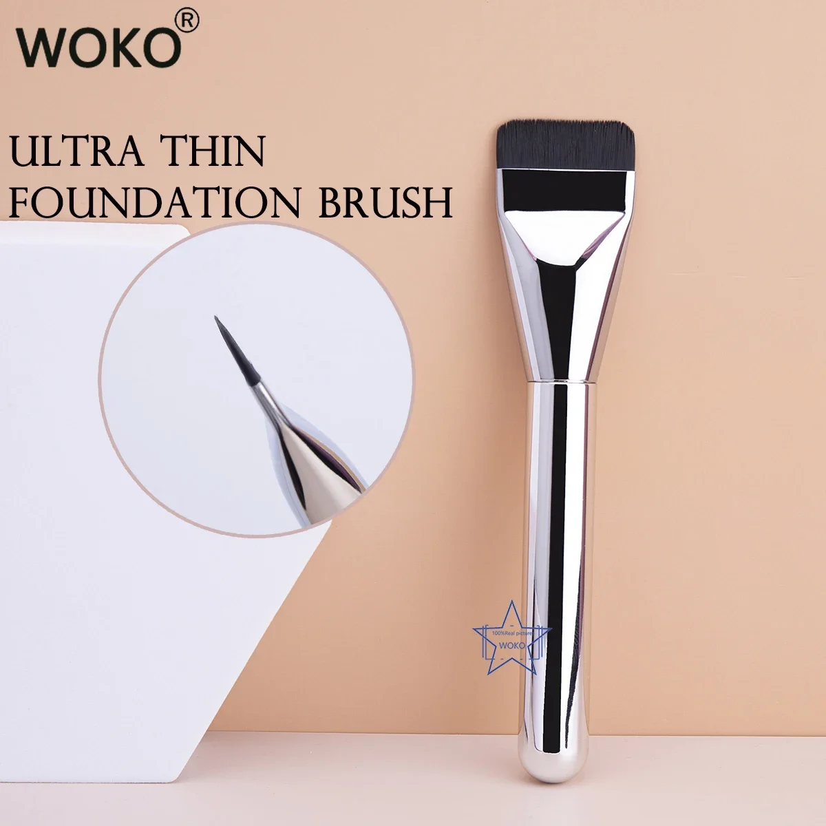 Ultra Thin Foundation Brush Li - Beauty Queen Makeup reseña y precio