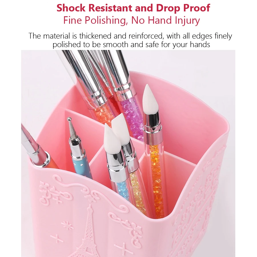 4-Compartment Nail Art Brush H - Beauty Home Makeup reseña y precio