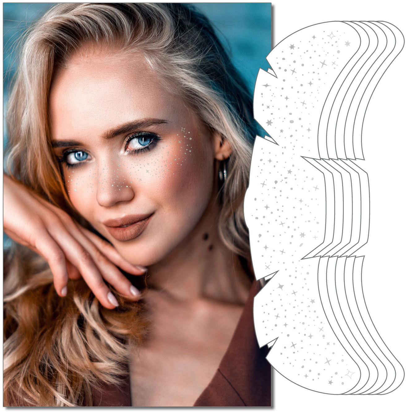 6 Pcs/set Freckle Stickers Gol - Beauty Glazed Makeup reseña y precio