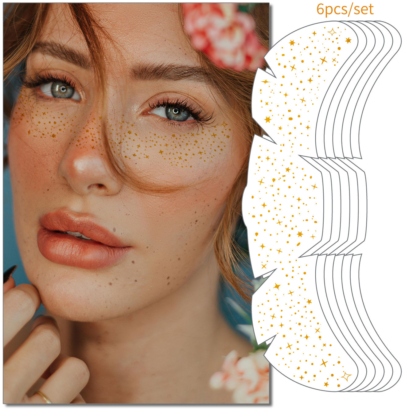 6 Pcs/set Freckle Stickers Gol - Beauty Glazed Makeup reseña y precio
