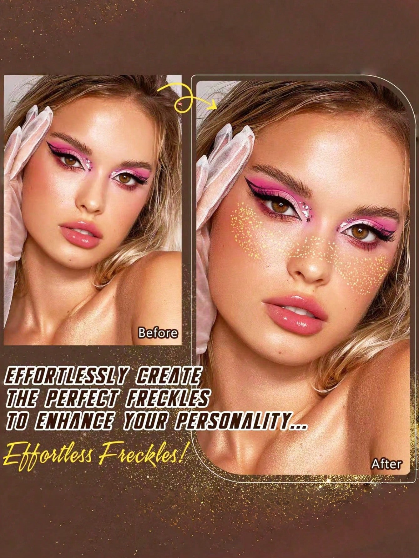 6 Sheets Waterproof Gold Glitt - Beauty Glazed Makeup reseña y precio