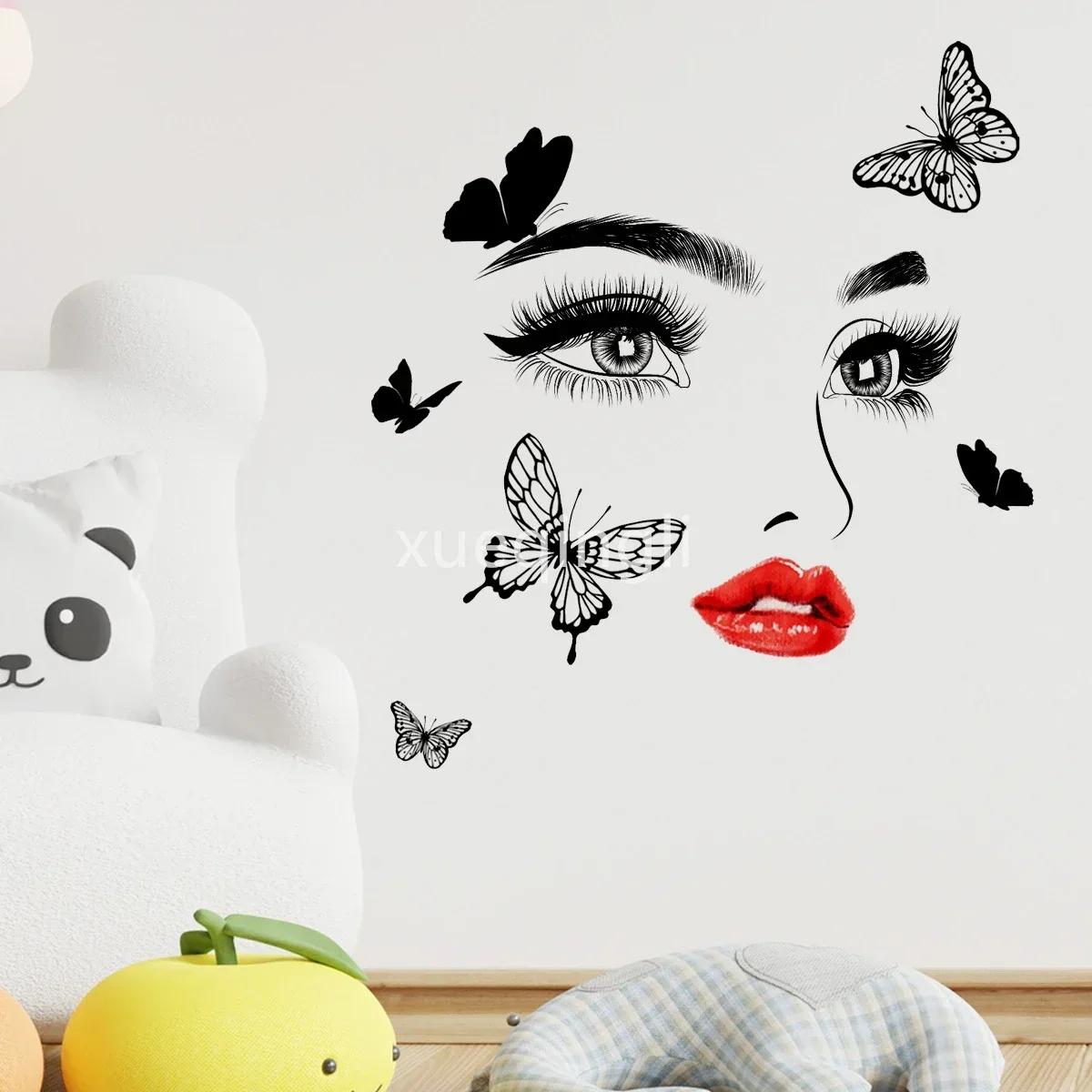 Beauty Female Face Wall Sticke - Beauty And Makeup Studio reseña y precio
