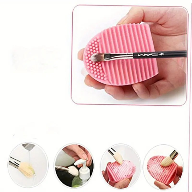 Pink Silicone Makeup Brush Cle - Beauty Home Makeup reseña y precio