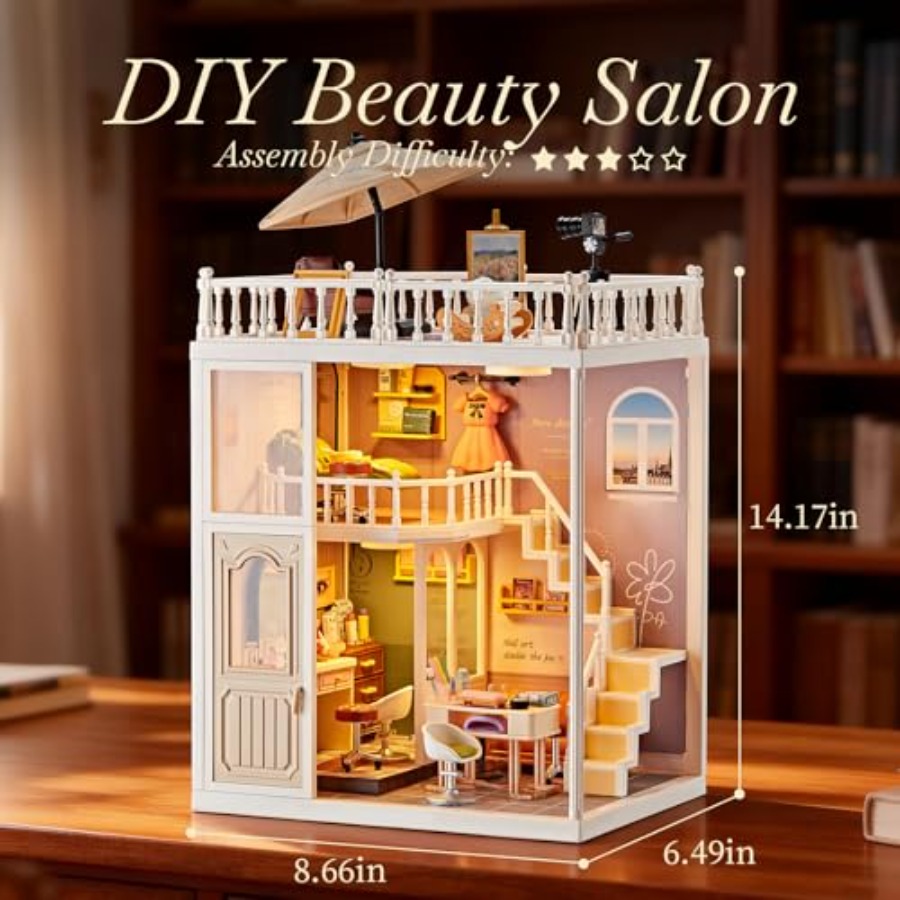 DIY Miniature House Kit Beauty - Beauty And Makeup Studio reseña y precio