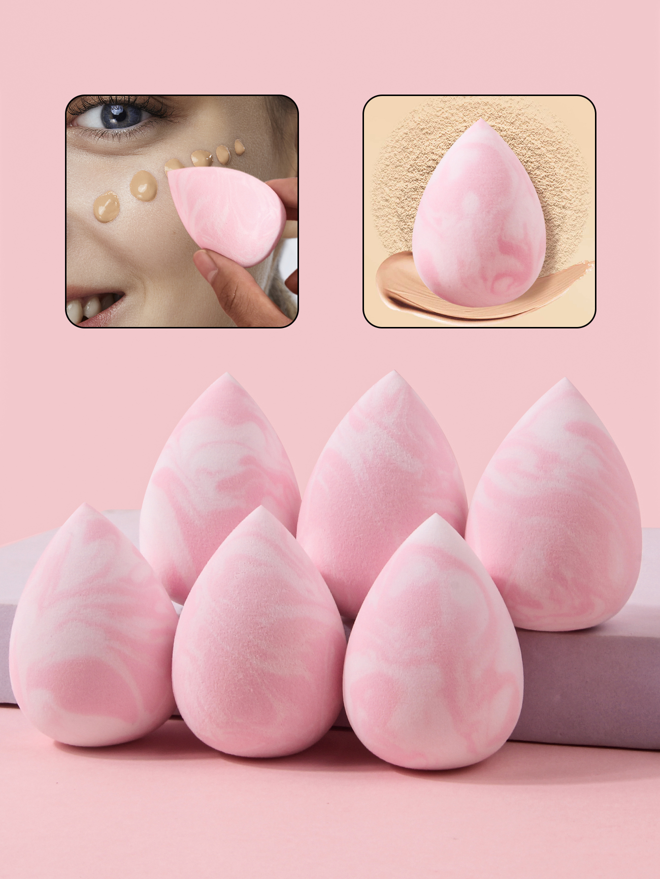6PCS High Appearance level bea - Beauty Makeup Egg reseña y precio