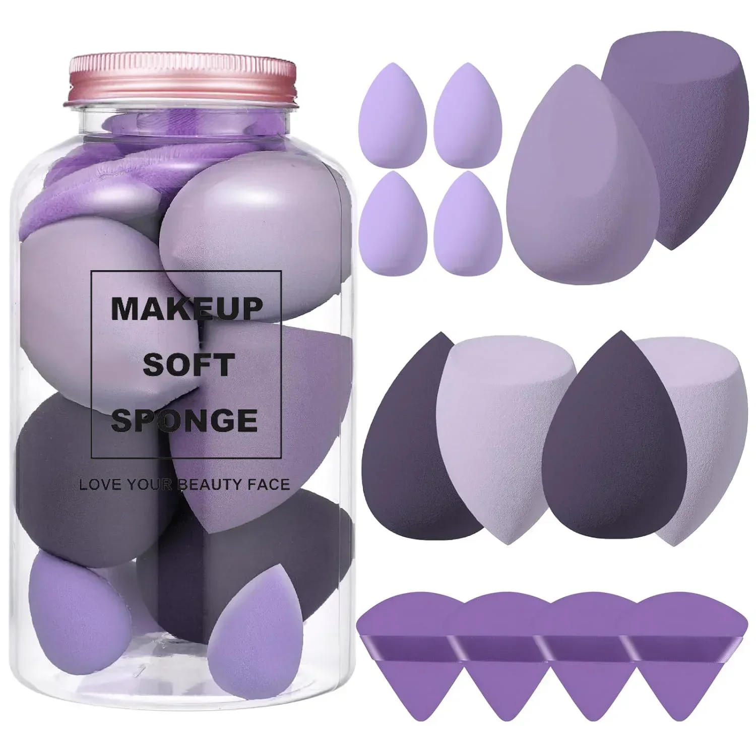 12/14Pcs Makeup Sponge Blender - Beauty Makeup Egg reseña y precio