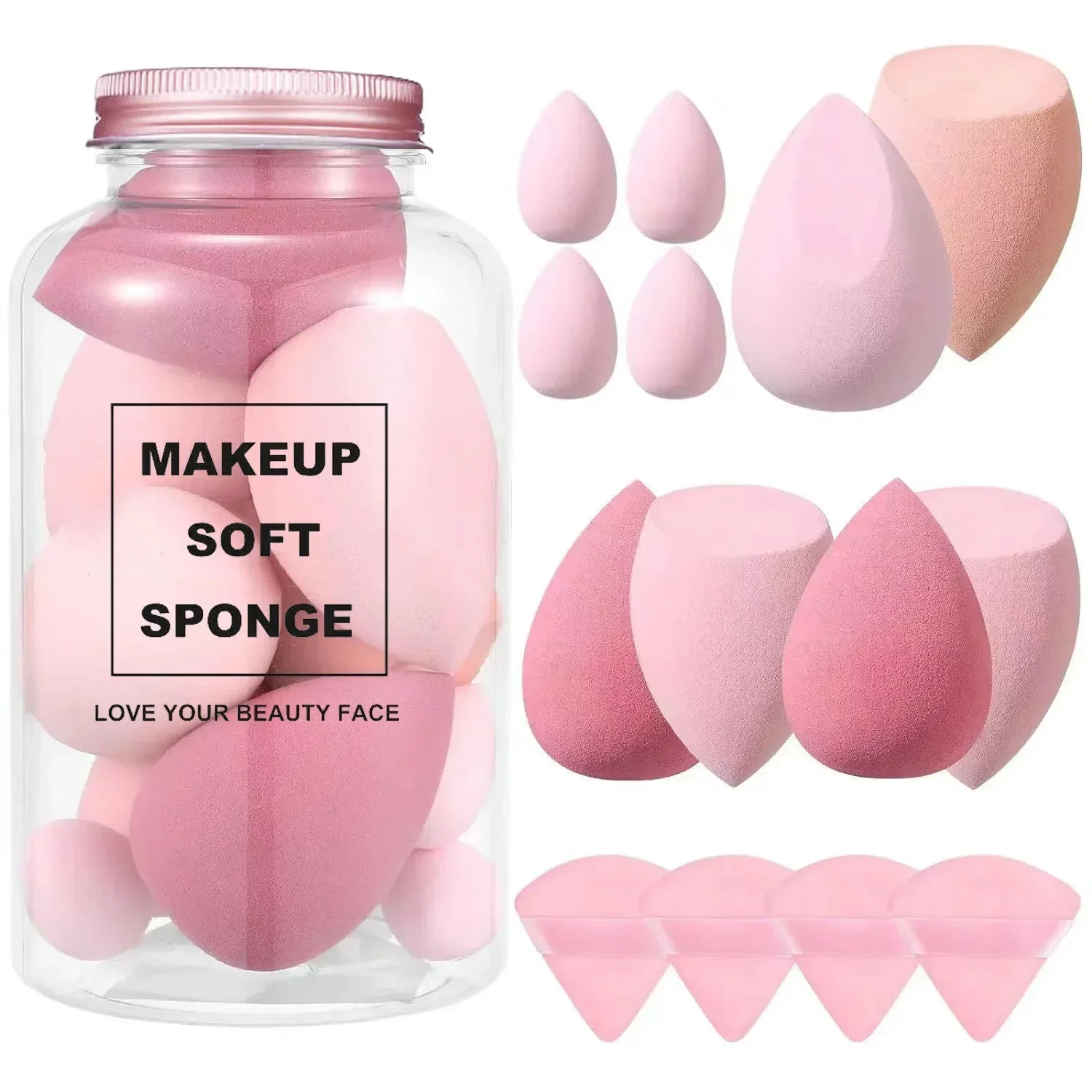 12/14Pcs Makeup Sponge Blender - Beauty Makeup Egg reseña y precio