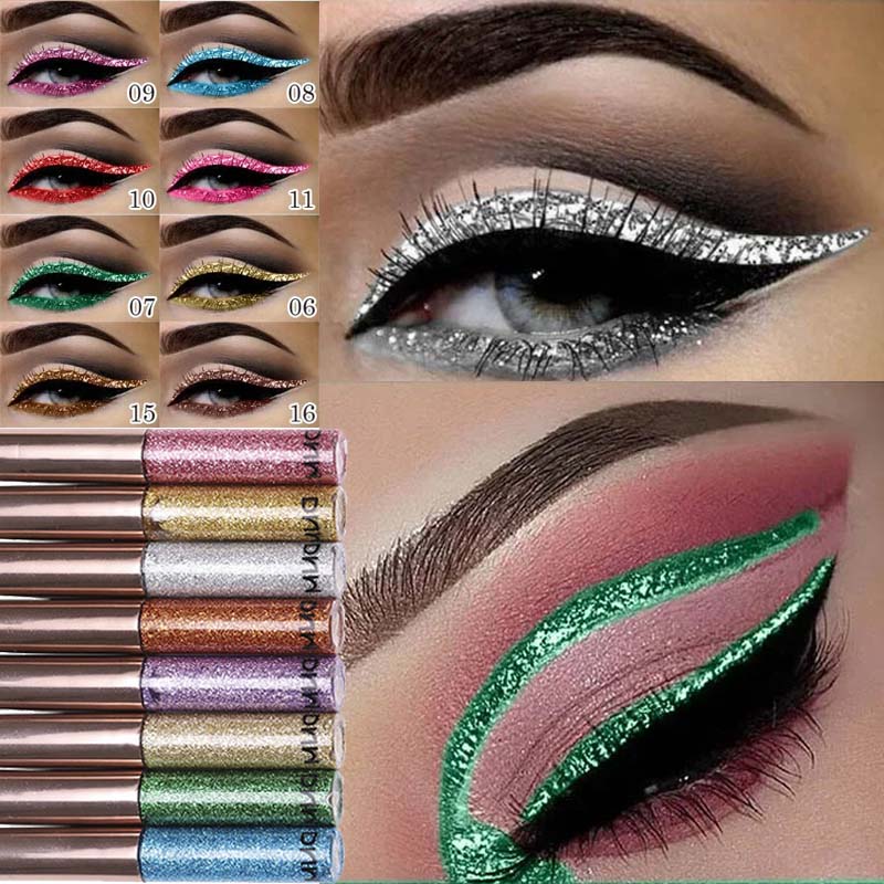 16 Colors Diamond Liquid Eyeli - Beauty Linasi Makeup reseña y precio